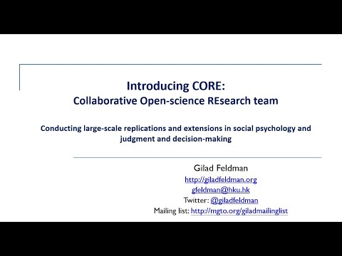 Introducing CORE: Collaborative Open-science REsearch team | Big Team Science conference