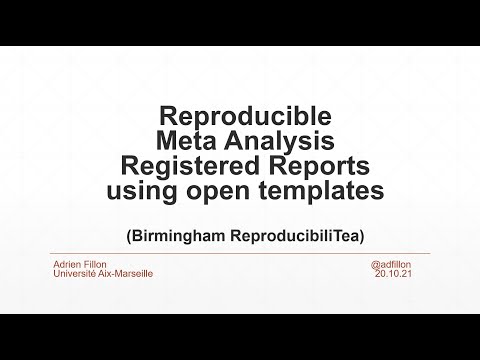 Reproducible Meta analysis Registered Report templates | Adrien Fillon @ Birmingham ReproducibiliTea