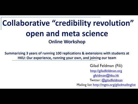 Workshop: Summarizing 3 years of collaborative open science and meta research with students and ECRs